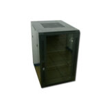 Acconet 18U 19" Assembled Rack, 1000mm Deep, Black, Clear Glass Door with Lock, 4 220V Fans, 2Shelv
