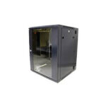 12U Wall Box, Swing Frame, 600mm Deep, Black